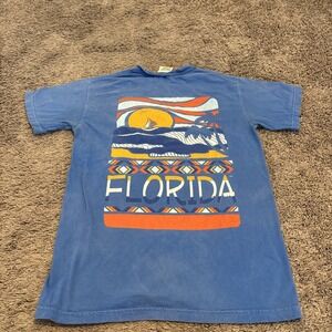 Comfort Colors University FLORIDA GATORS 2-SIDED Tee Shirt Top Distressed Size S